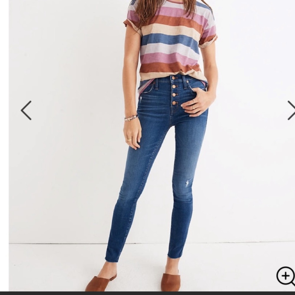 Madewell 10” high rise skinny jeans